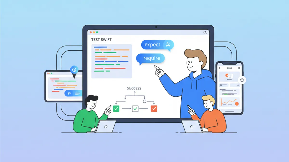 Swift Testing Framework with #expect and #require macros for iOS interviews