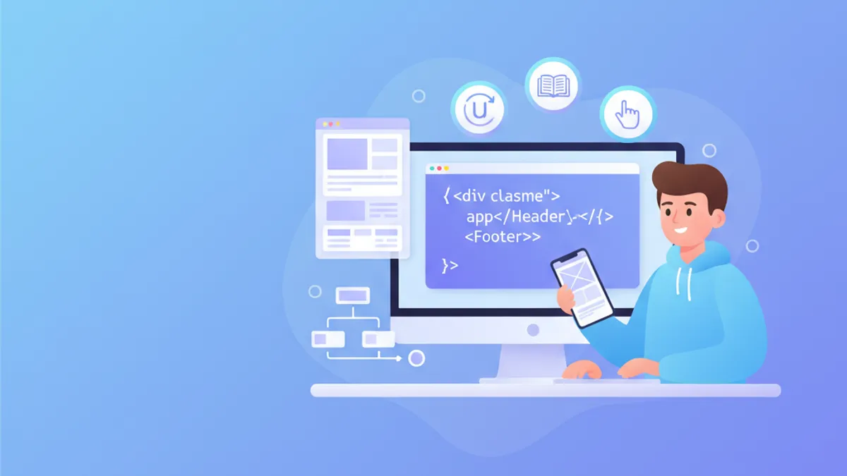 Minh họa câu hỏi phỏng vấn React với các component và hook được kết nối với nhau