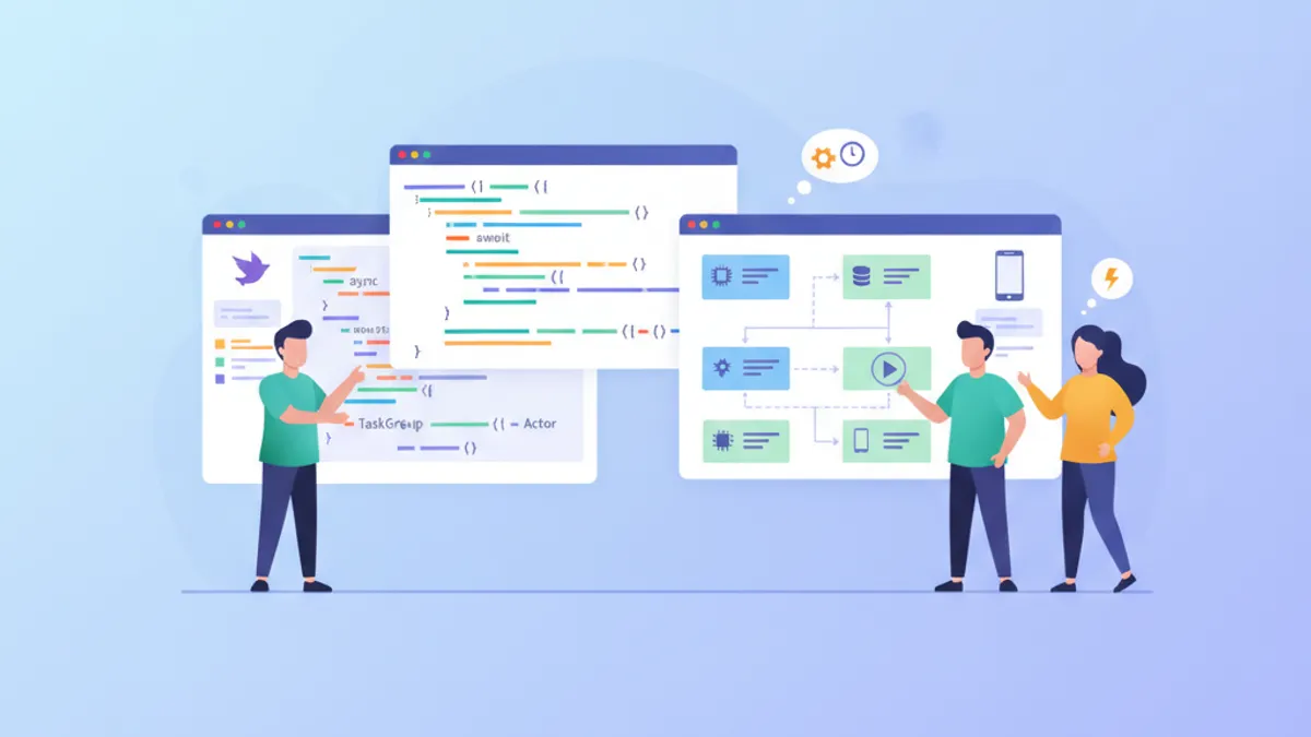 Questions d'entretien Swift Structured Concurrency avec async/await, TaskGroup et actors
