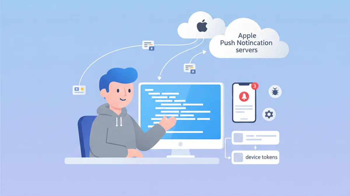 iOS Push Notifications APNs architecture with tokens and troubleshooting