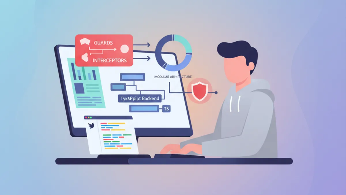 NestJS Guards Interceptors and modular architecture for technical interviews
