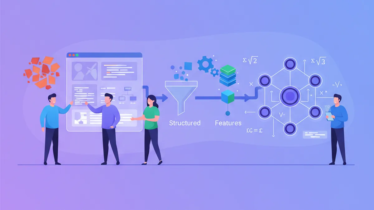 Feature engineering for machine learning: data transformation pipeline visualization