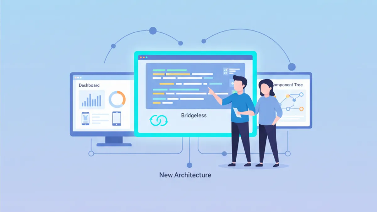 React Native New Architecture with Hermes V1 and Bridgeless Mode diagram