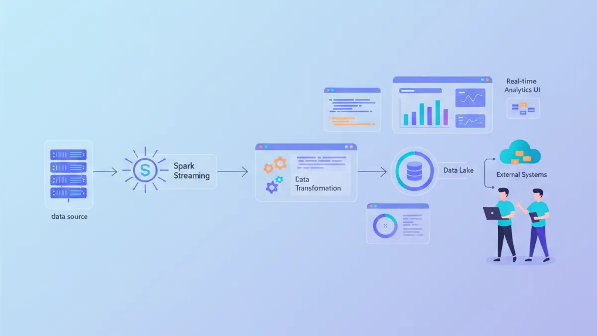 Apache Spark 4 data engineering structured streaming pipeline illustration