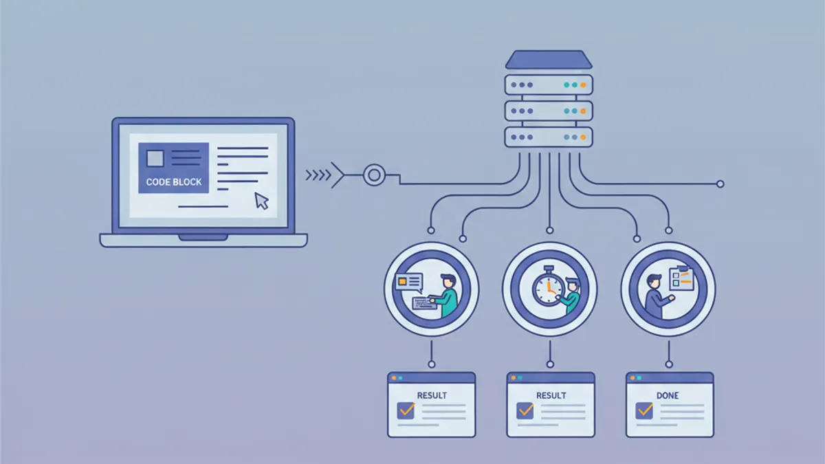Diagrama de arquitectura de Symfony Messenger con colas asincronas y workers