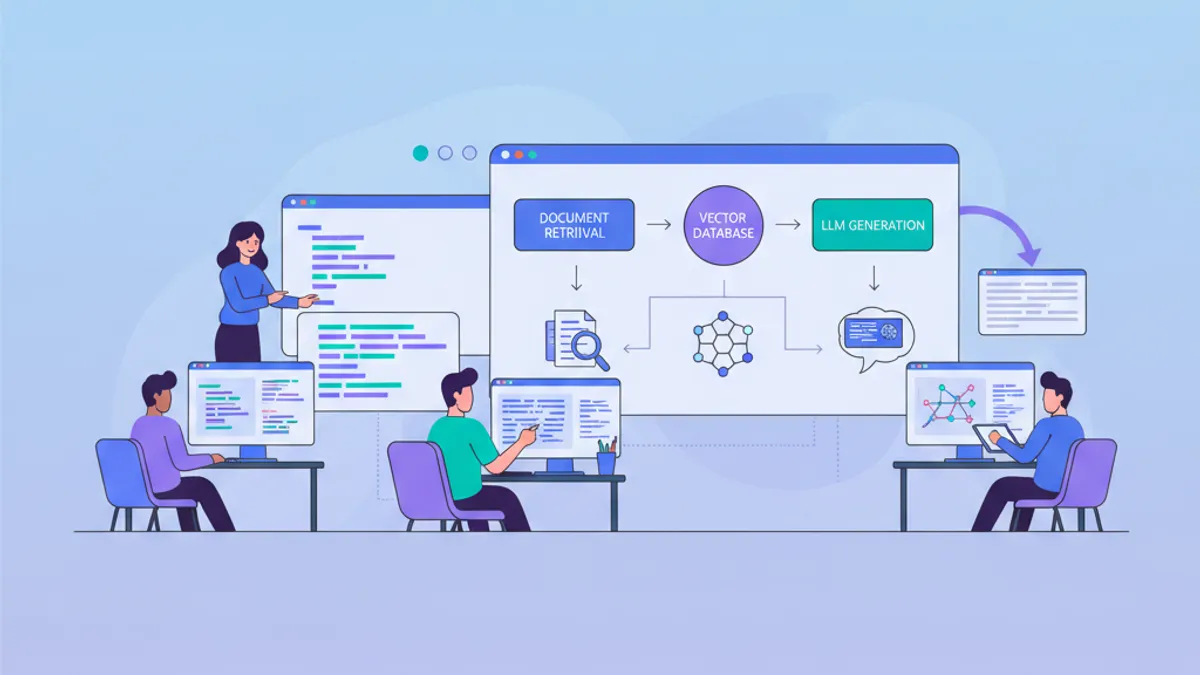 RAG retrieval-augmented generation pipeline architecture with vector database and LLM