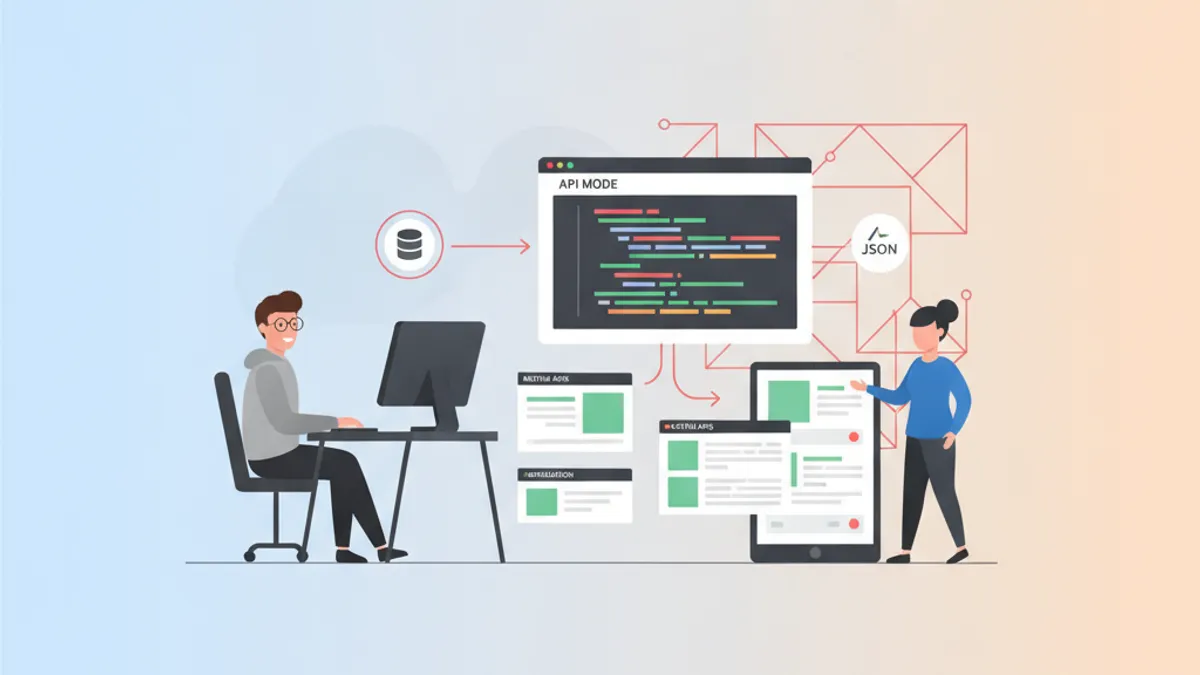 Diagrama del modo API de Rails, API RESTful y buenas prácticas de serialización