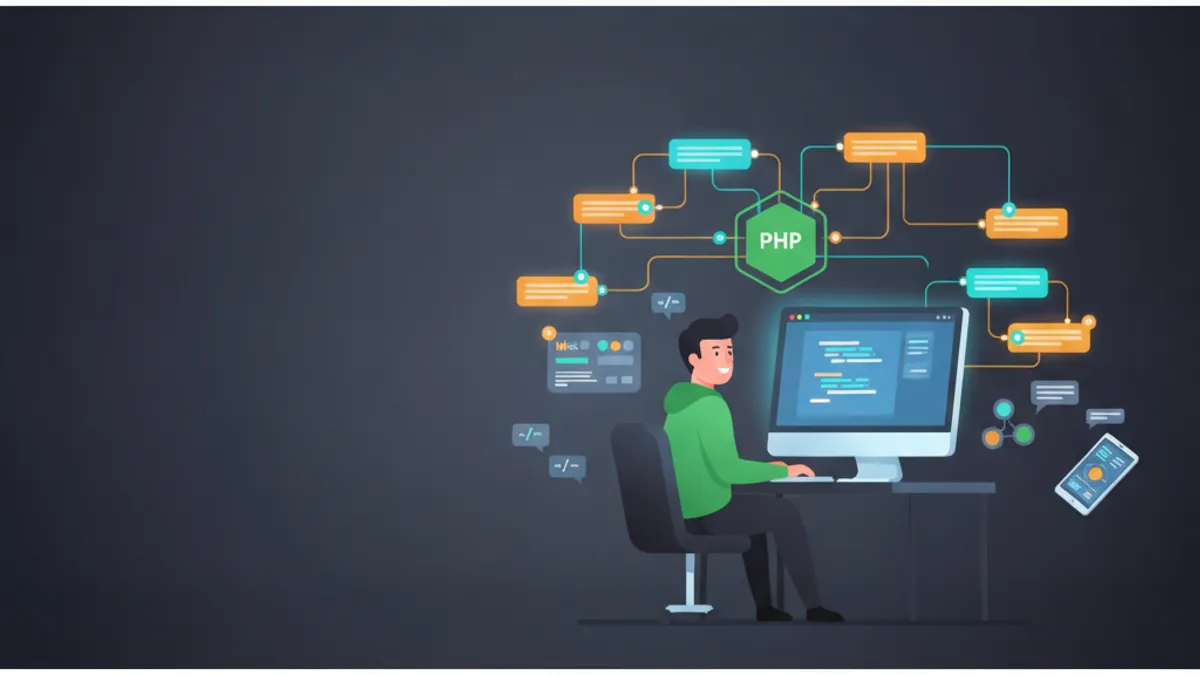 Diagram architektury kontenera usług i autowiringu we wstrzykiwaniu zależności Symfony