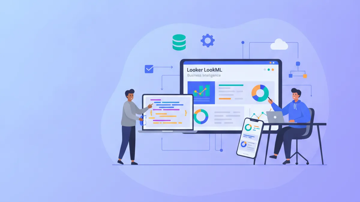Looker LookML business intelligence dashboard visualization