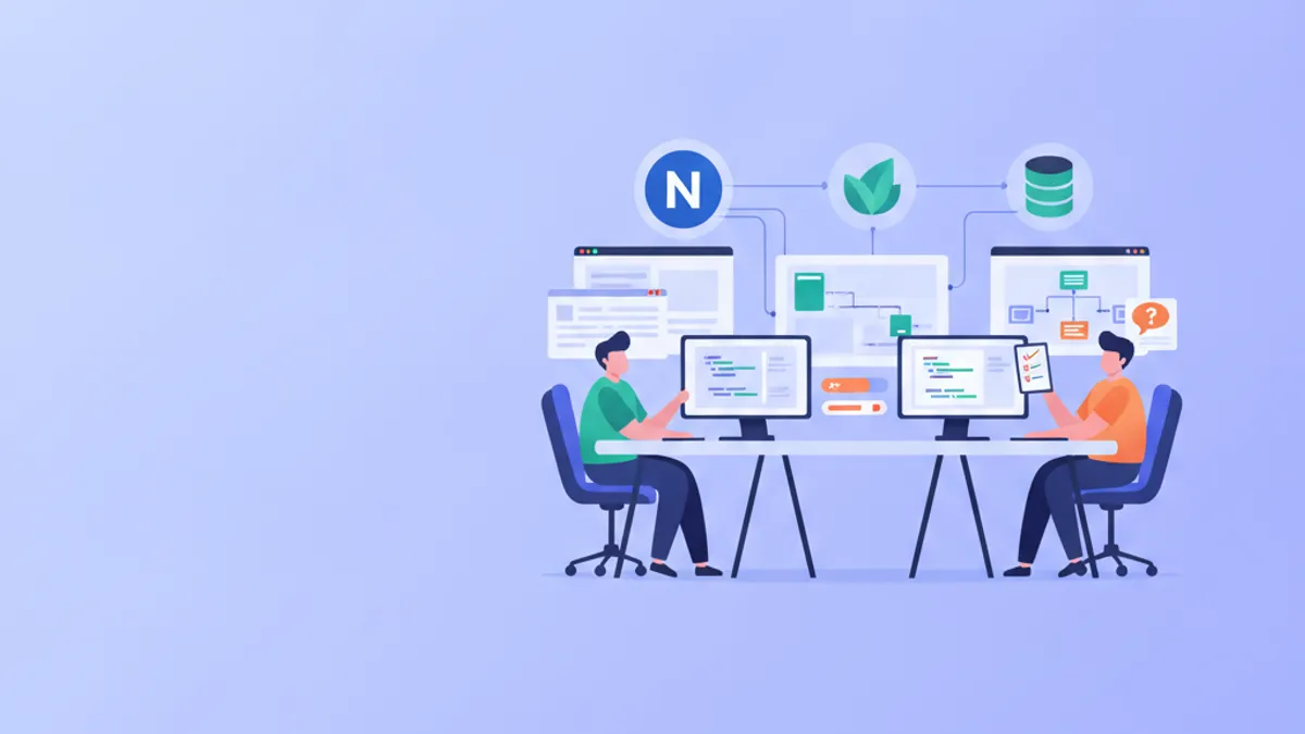Фреймворк NestJS з інтеграцією бази даних MongoDB, що показує архітектуру коду та конвеєри агрегацій