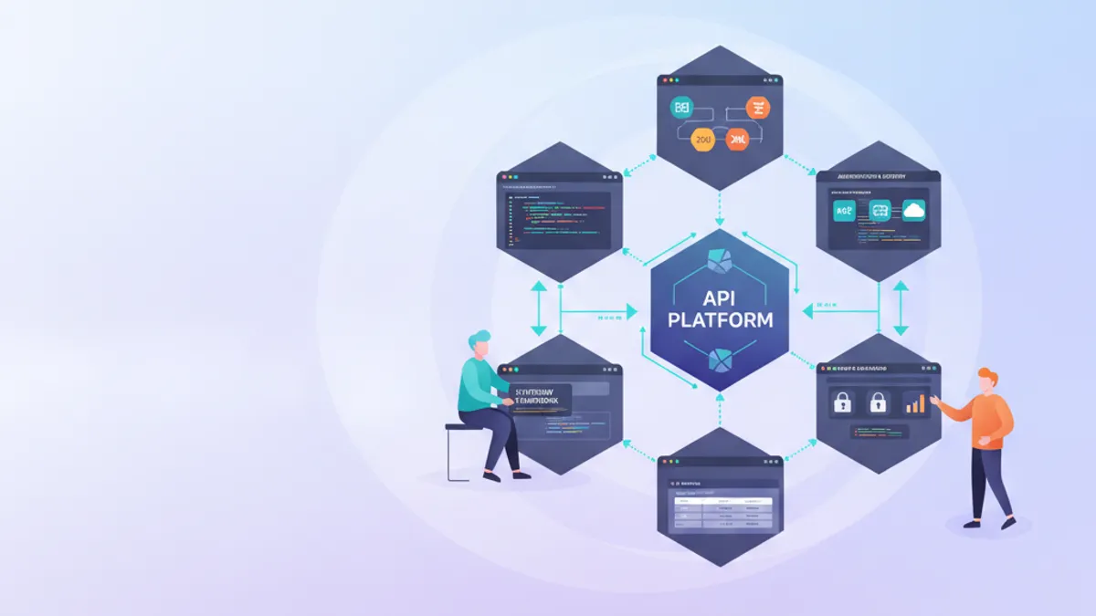API Platform Symfony architecture diagram with REST API workflow