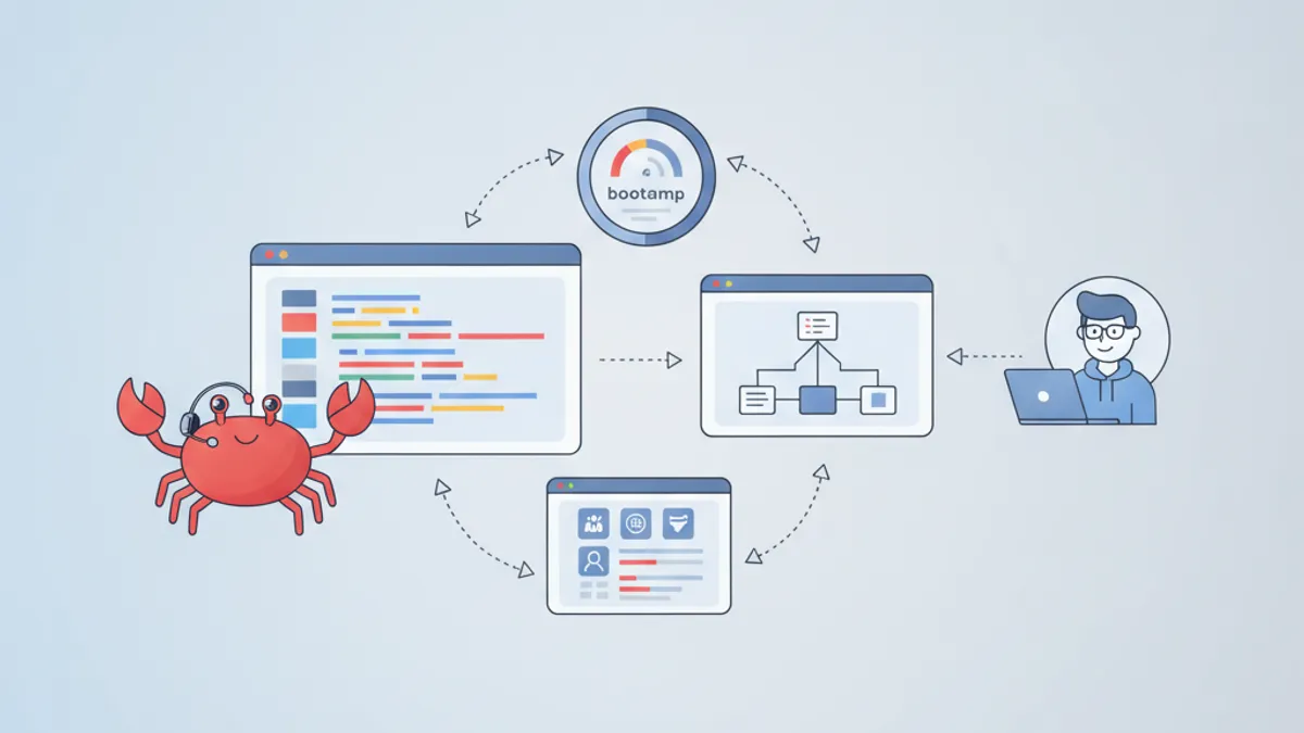 Rust programming language learning resources comparison illustration