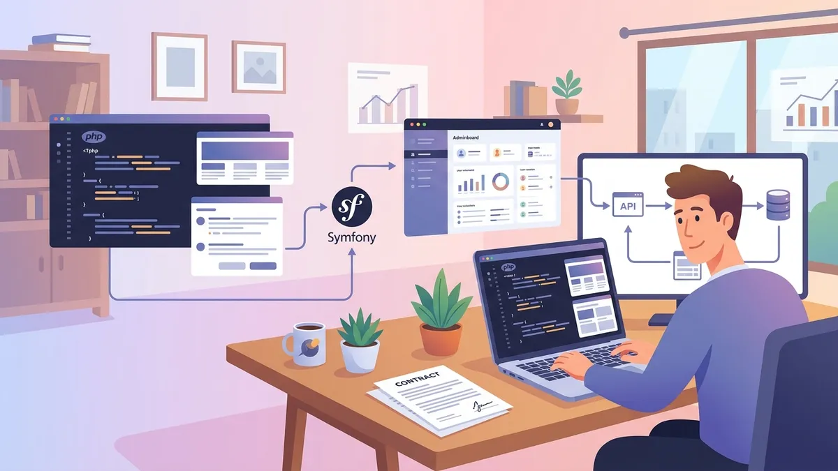 Vagas freelance para desenvolvedores Symfony em 2026: onde encontrar contratos, valores e preparação