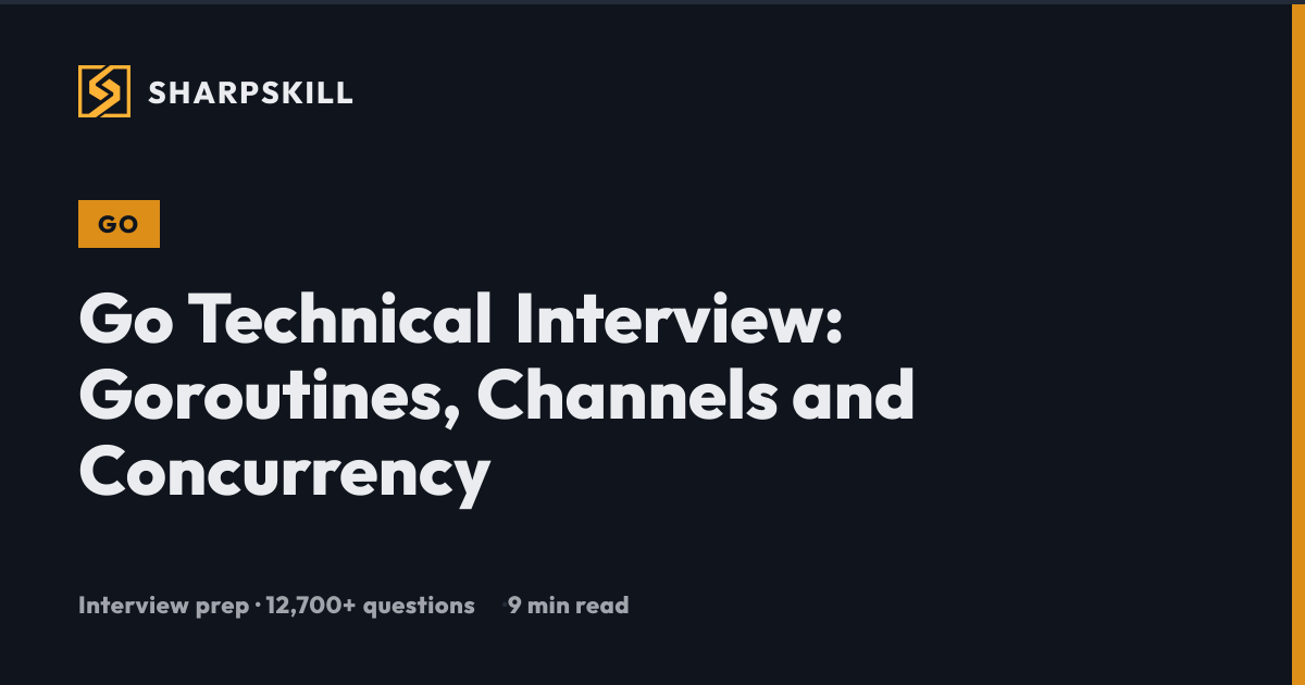Go Technical Interview: Goroutines, Channels & Concurrency [2026 ...