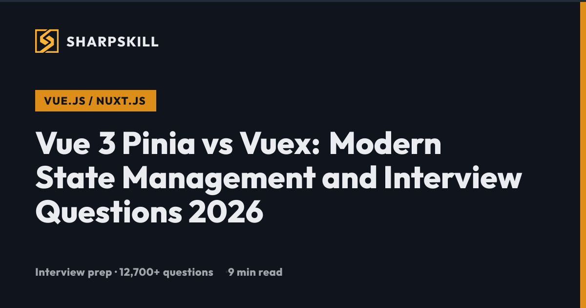 Vue 3 Pinia vs Vuex: State Management Deep Dive & Interview Questions ...