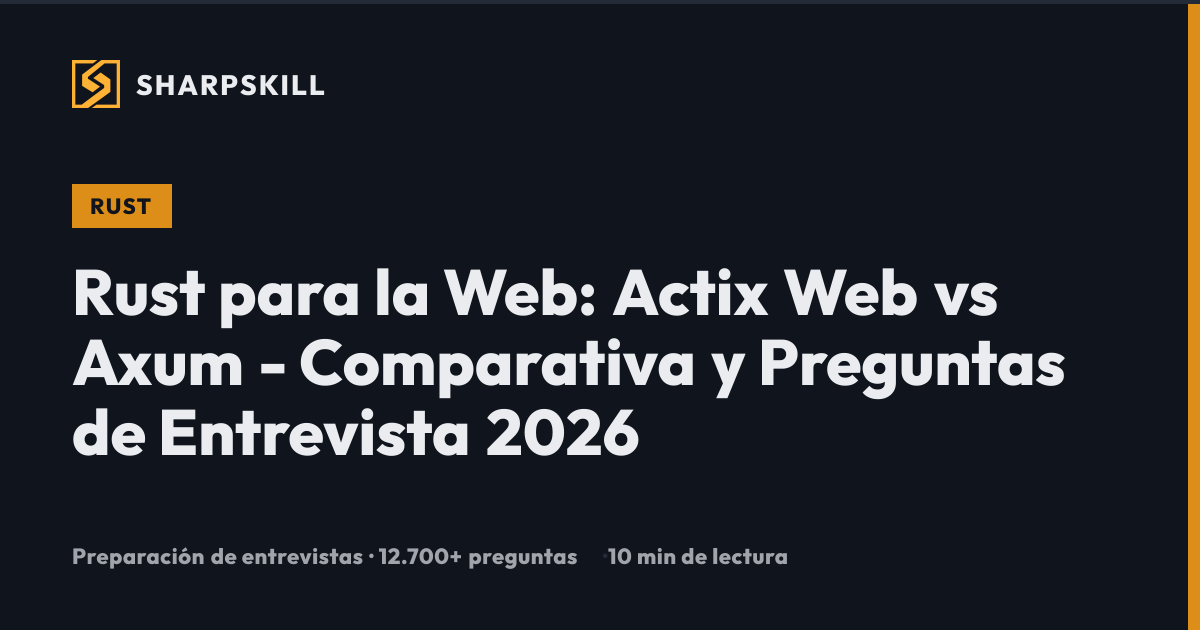 Actix Web vs Axum 2026: Comparativa de Frameworks Web Rust y Preguntas ...