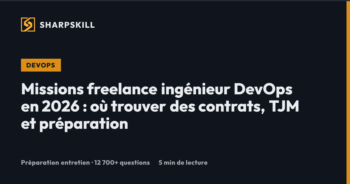 Missions freelance ingénieur DevOps en 2026 : où trouver des contrats ...